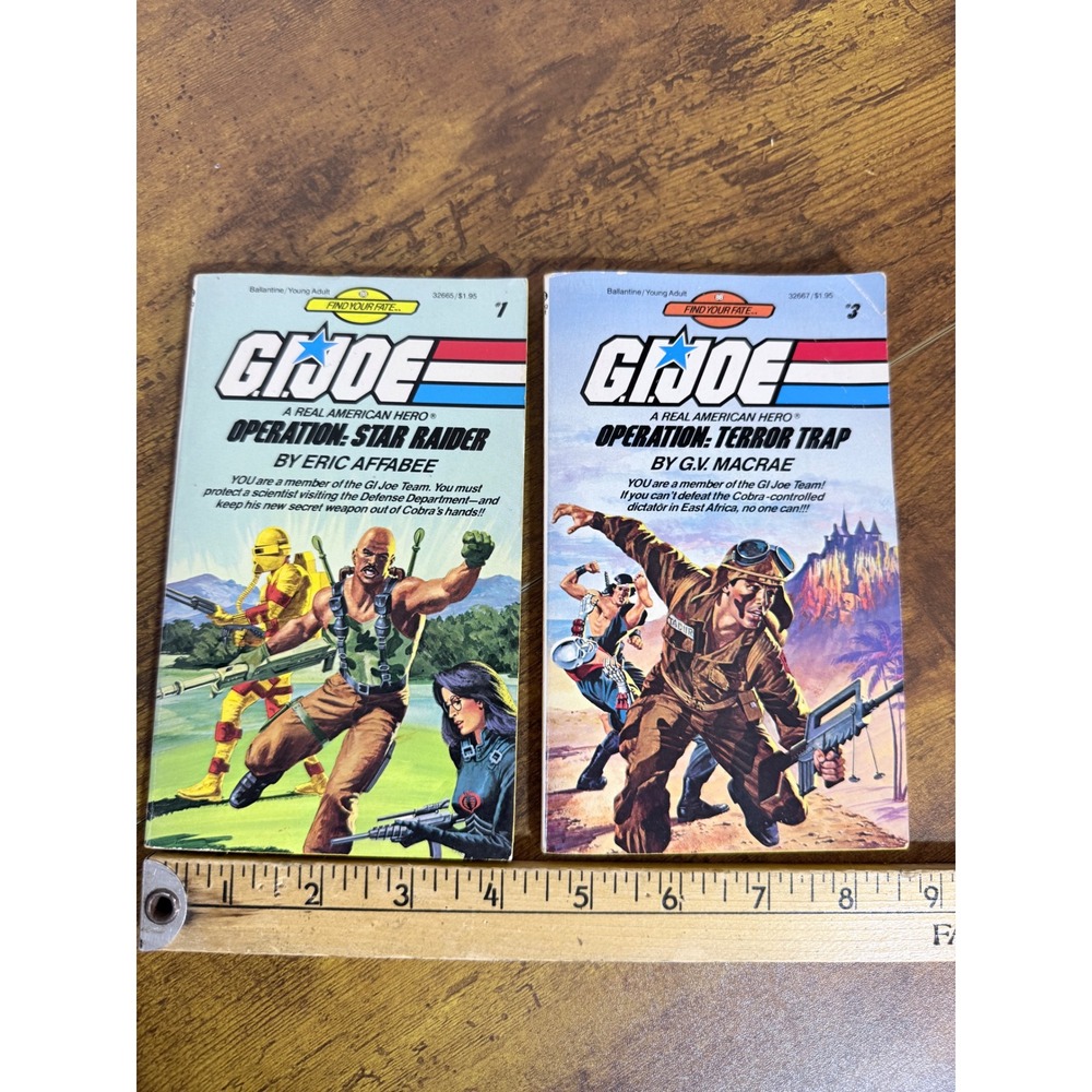 Lot of 2 GI Joe Find Your Fate #1 #3 Star Raider Terror Trap 1st Editions 1985